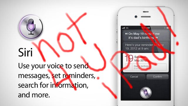 Siri - Not 4 U iPad!